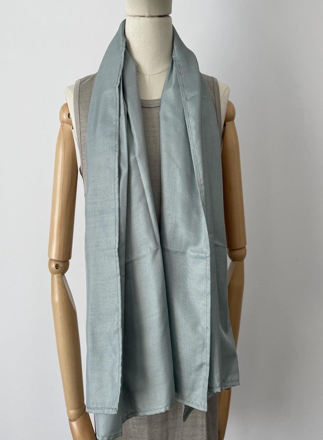 Amradield Faraday Scarf Blue Silver Fiber Fabric Scarf Signal Protection 5G, WiFi, Cellular, Bluetooth High Influencing Efficiency Reduce harmful signals Unisex Multiple Ways To Wear - Image 5